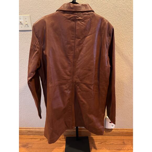 Decrum Santiago Tall 3/4 Length Leather Coat XXL NWT - Picture 4 of 8